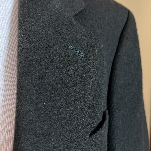 Vtg 60s/70s BILL BLASS Size 40S Cashmere Sportcoat Forest Green 2-Button Classic - Picture 13 of 16